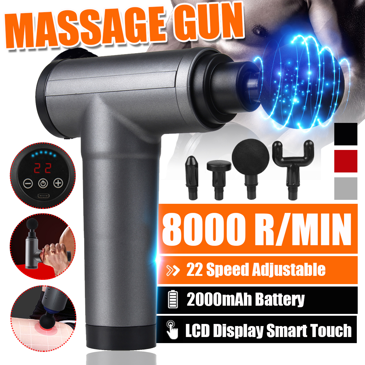 ElectricPercussionMassagerHandheldDeepMusclesRelaxingShockVibrationTherapyDeviceW4MassageHeads-1762458