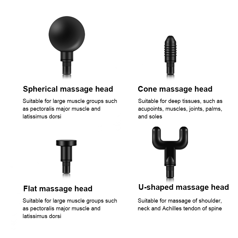 32GearsLCDElectricPercussionMassageGuns8000rminDeepMuscleVibrationMassagerTissueRelaxingDeviceW4Head-1851016