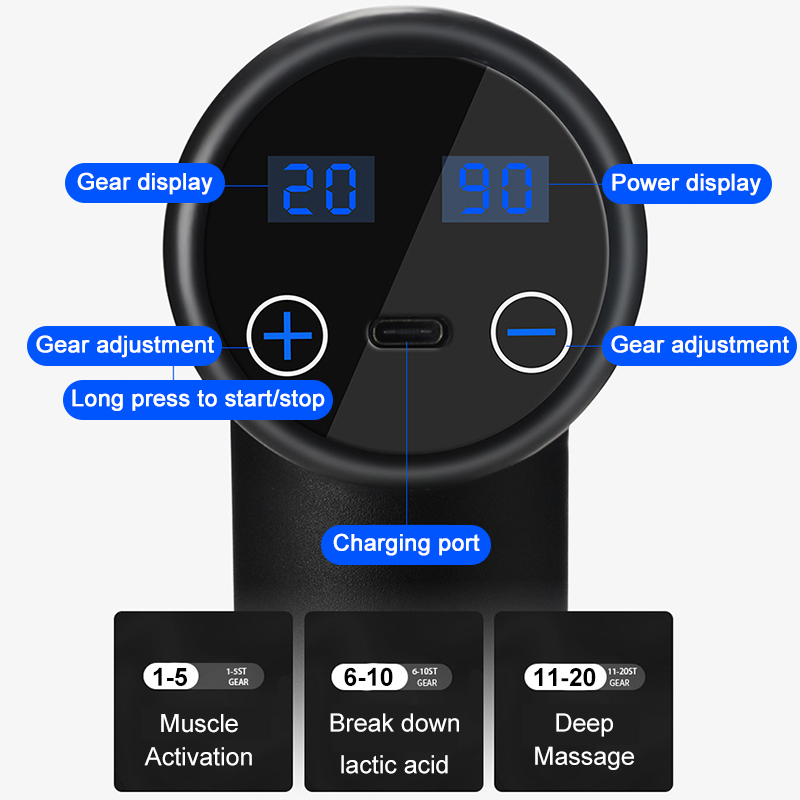 8600RMPElectricMusclePercussionMassagerFitnessDeviceWith8HeadsLCDDisplayMuteVibrationLegNeckPainReli-1719790